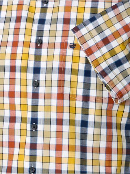 REDMOND Regular Fit Chemise Jaune Kent Struktur - Vue 2