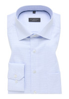 Chemise Eterna COMFORT FIT STRUCTURE bleu clair avec col Classic Kent en coupe classique