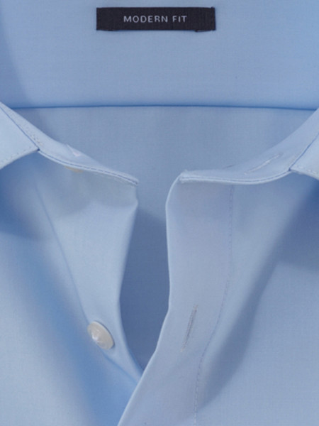 OLYMP Regular Fit Chemise Bleu clair New Kent Popeline