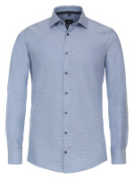 Chemise Venti MODERN FIT STRUCTURE bleu clair avec col Kent en coupe moderne