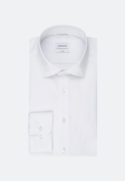 Chemise Seidensticker REGULAR FIT UNI STRETCH blanc avec col Kent en coupe classique