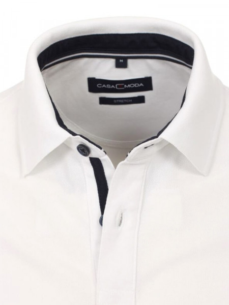 CASAMODA Polo Blanc Piqué - Vue 1