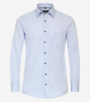 Chemise Redmond COMFORT FIT TWILL bleu clair avec col Kent en coupe classique