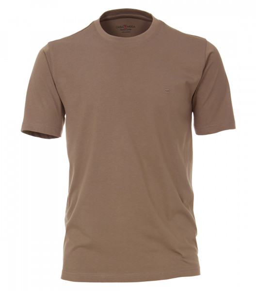 T-shirt CASAMODA marron clair en coupe classique