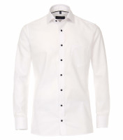 Chemise CASAMODA MODERN FIT STRUCTURE blanc avec col Kent en coupe moderne
