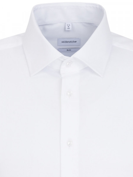 SEIDENSTICKER Slim Fit Chemise Blanc Business Kent Original - Vue 2