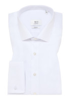 Chemise Eterna SLIM FIT TWILL blanc avec col Kent en coupe étroite