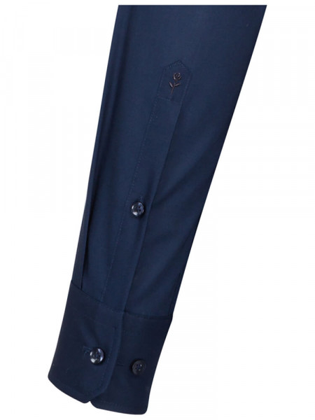 SEIDENSTICKER Slim Fit Chemise Marine Business Kent Popeline - Vue 1