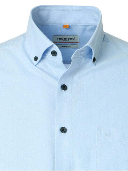REDMOND Regular Fit Chemise Bleu clair Button-Down Fein Oxford - Vue 1