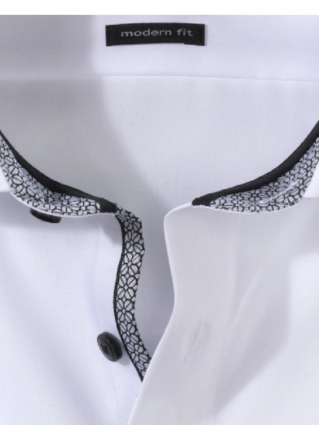 OLYMP Regular Fit Chemise Blanc Global Kent Popeline - Vue 1