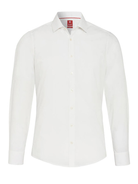 Chemise Pure SLIM FIT UNI STRETCH beige avec col Kent en coupe étroite