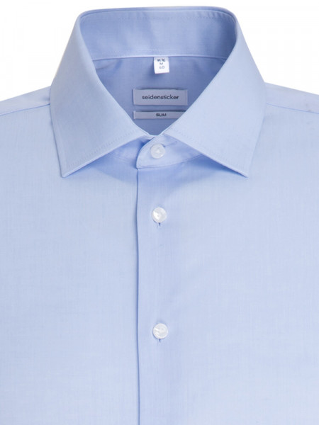 SEIDENSTICKER Slim Fit Chemise Bleu clair Business Kent Chambray - Vue 2