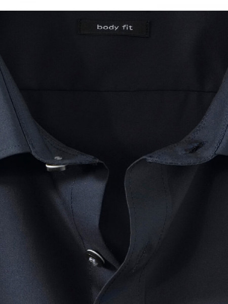 OLYMP Slim Fit Chemise Marine New York Kent Uni Stretch - Vue 1