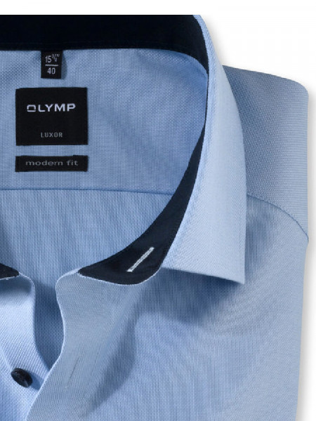 OLYMP Regular Fit Chemise Bleu clair Global Kent Struktur