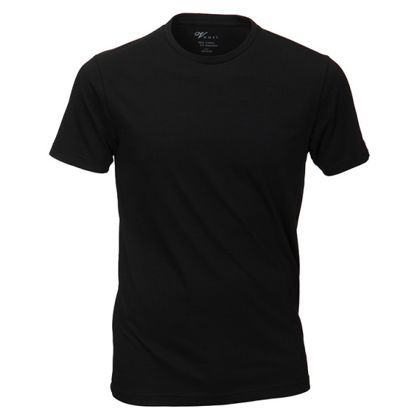 Venti T-shirt noir col rond Double Pack