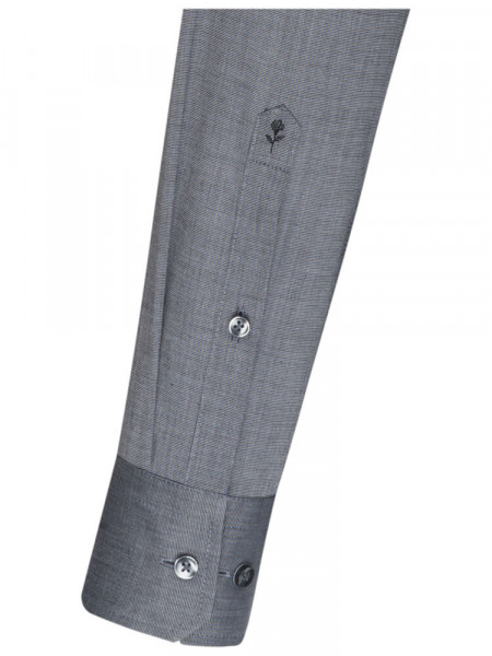 SEIDENSTICKER Regular Fit Chemise Anthracite Business Kent Fil à Fil - Vue 1