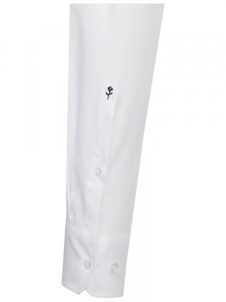 SEIDENSTICKER Slim Fit Chemise Blanc Business Kent Struktur - Vue 1