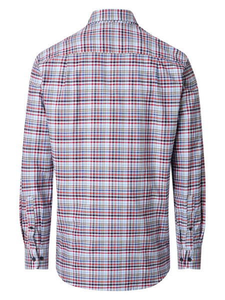 REDMOND Comfort Fit Chemise Rouge Button-Down Fein Oxford