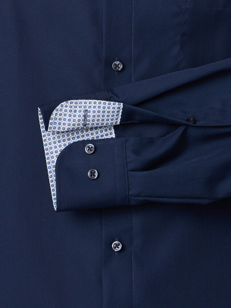 VENTI Comfort Fit Chemise Bleu foncé Kent Popeline - Vue 2