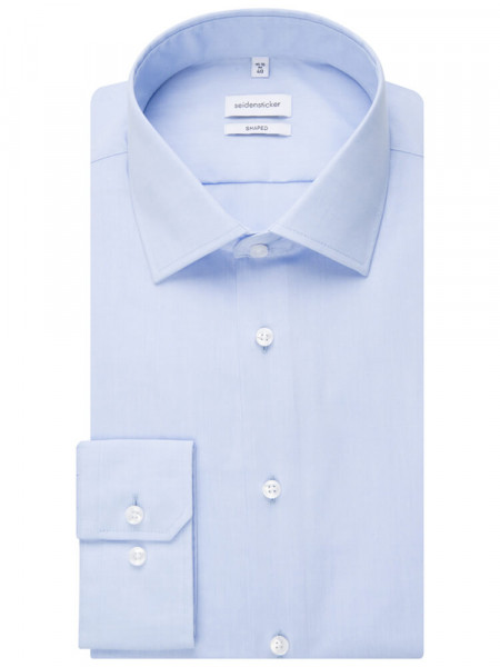 SEIDENSTICKER Tailored Fit Chemise Bleu clair Business Kent Chambray - Vue 4
