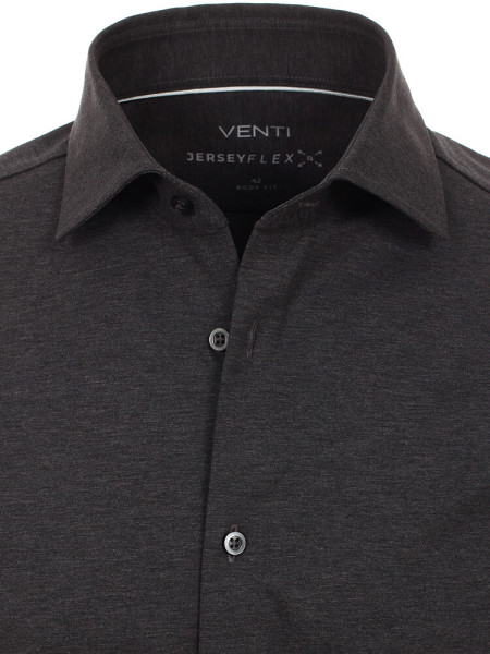 VENTI Slim Fit Chemise Anthracite Kent Jersey - Vue 1