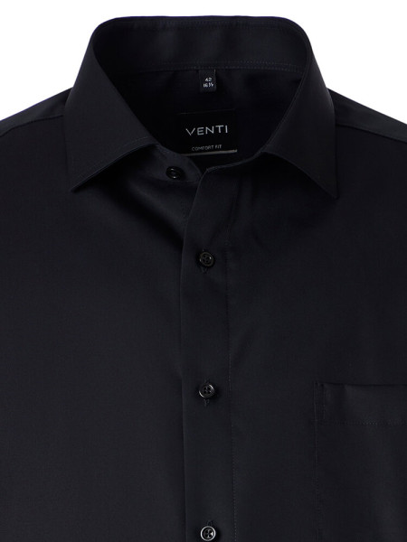 VENTI Regular Fit Chemise Noir Kent Twill - Vue 1