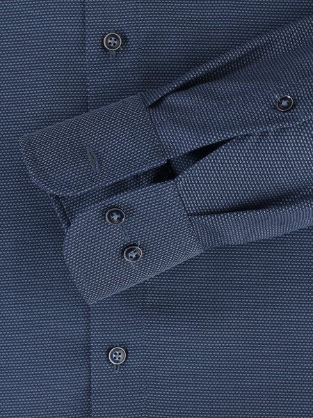 CASAMODA Regular Fit Chemise Bleu foncé Kent Natté - Vue 2