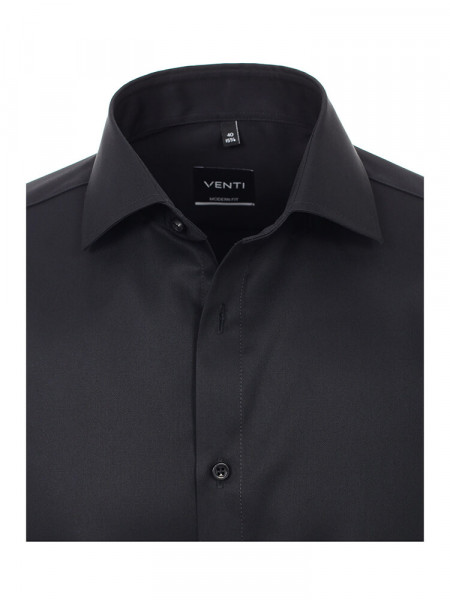 VENTI Regular Fit Chemise Noir Kent Twill - Vue 1
