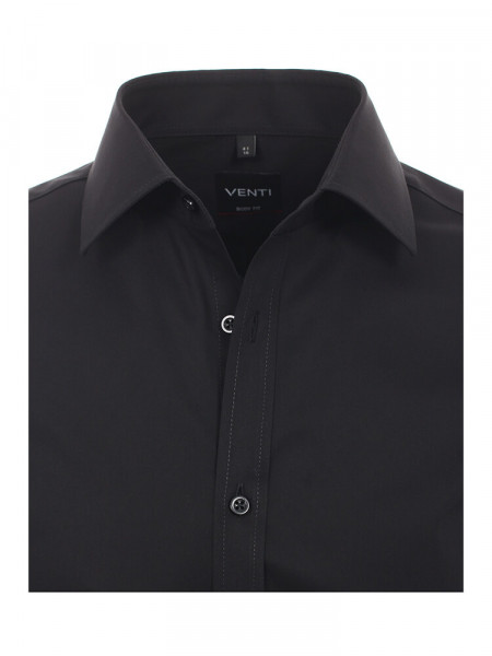 VENTI Slim Fit Chemise Noir Kent Popeline - Vue 1