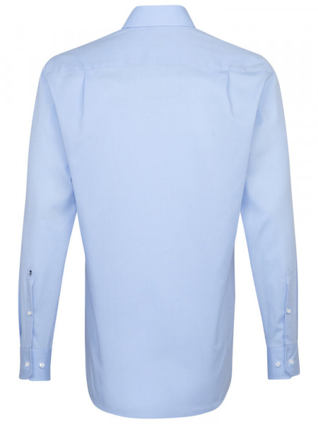 SEIDENSTICKER Regular Fit Chemise Bleu clair Business Kent Fil à Fil