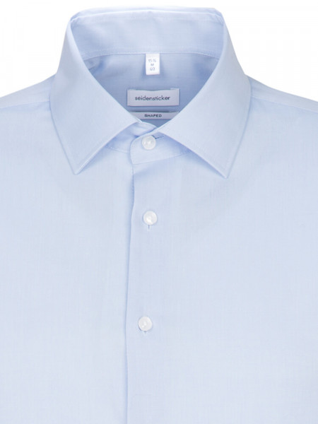 SEIDENSTICKER Tailored Fit Chemise Bleu clair Business Kent Fil à Fil - Vue 2