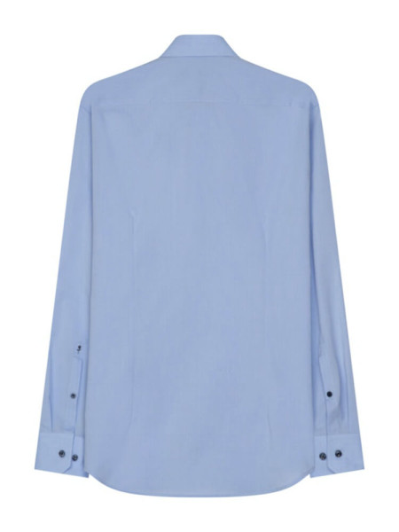 SEIDENSTICKER Tailored Fit Chemise Bleu clair Business Kent Fil à Fil