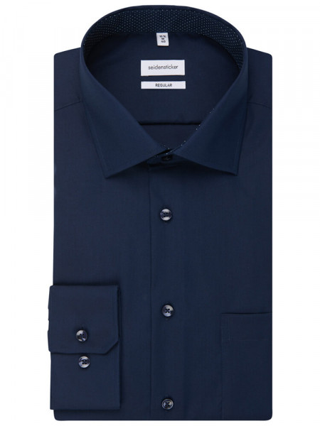 SEIDENSTICKER Regular Fit Chemise Marine Business Kent Popeline - Vue 4