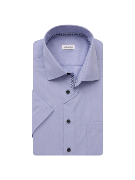 Chemise Seidensticker MODERN STRUCTURE bleu clair avec col Business Kent en coupe moderne