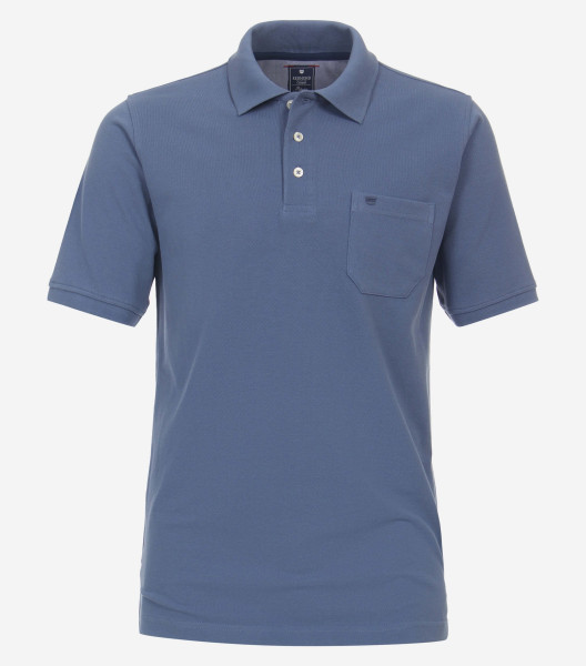 Polo Redmond REGULAR FIT JERSEY bleu moyen avec col Col montant en coupe classique