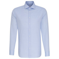 Chemise Seidensticker SLIM FIT BEAUX OXFORD bleu clair avec col Spread Kent en coupe étroite