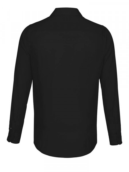 PURE Regular Fit Chemise Noir Kent Popeline