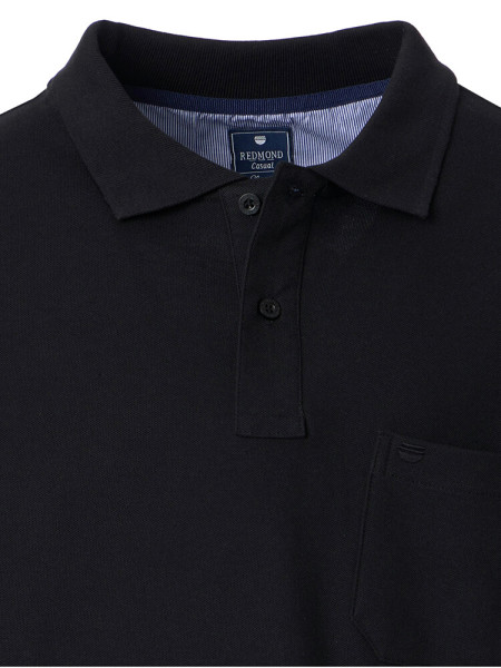 REDMOND Polo Noir Piqué - Vue 1