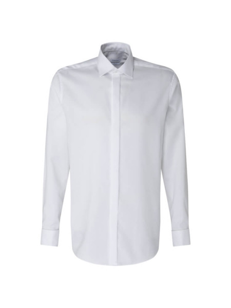 Chemise Seidensticker MODERN STRUCTURE blanc avec col Business Kent en coupe moderne