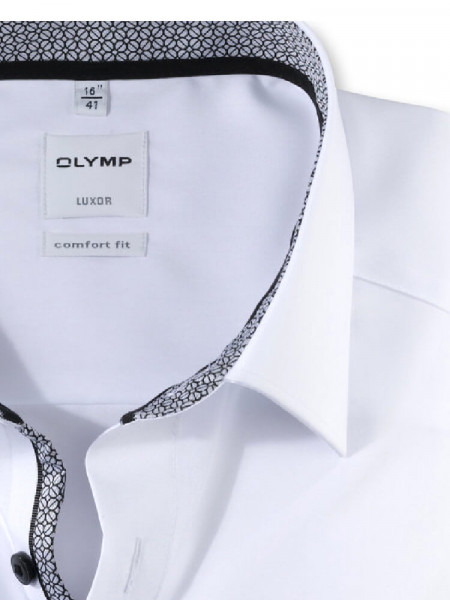 OLYMP Comfort Fit Chemise Blanc New Kent Popeline