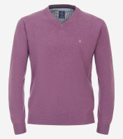 Pull Redmond REGULAR FIT TRICOTÉ lilas avec col Encolure en V en coupe classique
