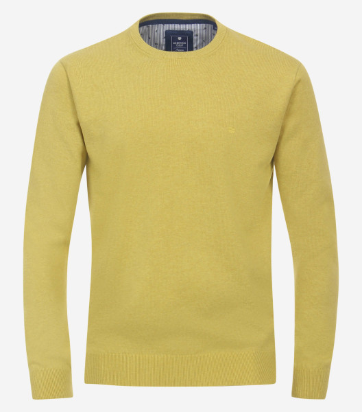 Pull Redmond REGULAR FIT TRICOTÉ jaune avec col Col rond en coupe classique