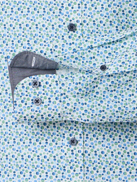 CASAMODA Regular Fit Chemise Vert Button-Down Easy Care  - Vue 2