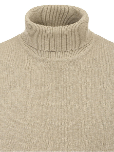 Pull Redmond REGULAR FIT MELANGE beige avec col Col roulé en coupe classique