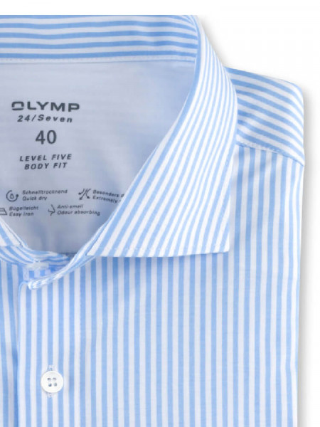 OLYMP Slim Fit Chemise Bleu foncé Kent Jersey