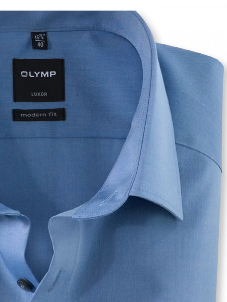 OLYMP Regular Fit Chemise Bleu moyen New Kent Chambray