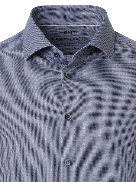 VENTI Regular Fit Chemise Bleu foncé Kent Jersey - Vue 1