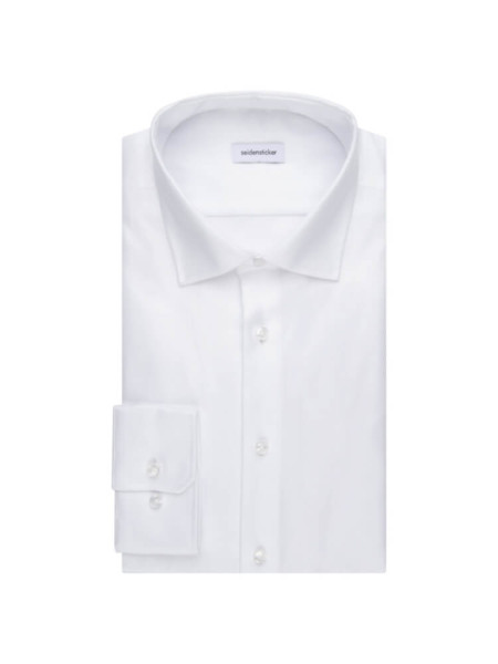 SEIDENSTICKER Slim Fit Chemise Blanc Business Kent Twill - Vue 2