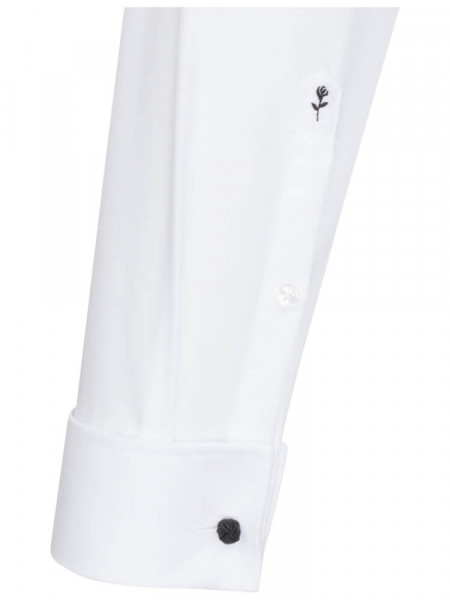 SEIDENSTICKER Tailored Fit Chemise Blanc Business Kent Popeline - Vue 1