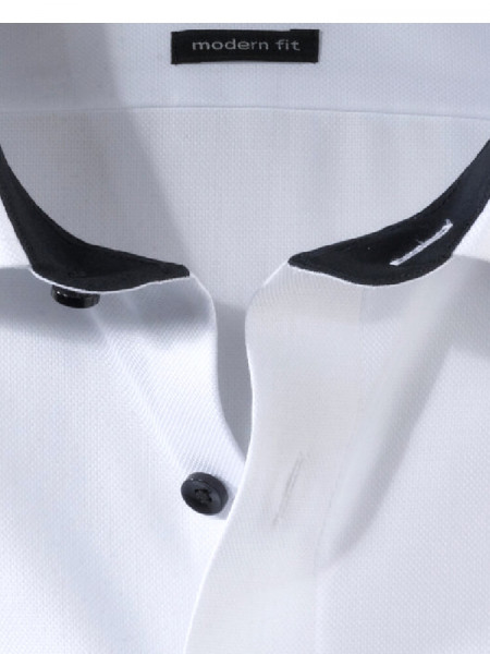 OLYMP Regular Fit Chemise Blanc Global Kent Struktur - Vue 1